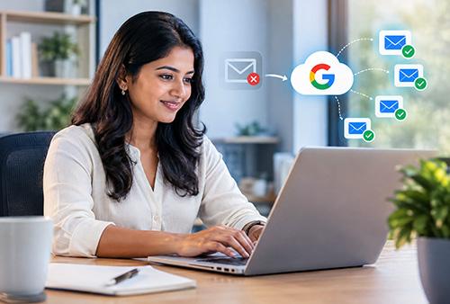 Google Workspace email account restoration case study for Upasana4u