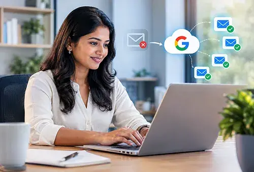Google Workspace email account restoration case study for Upasana4u