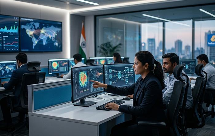 Implementing RBI 2026 Cyber Resilience Framework with Azure Infographic showing RBI Zero Trust Architecture alignment for Indian banks using Azure cloud security.